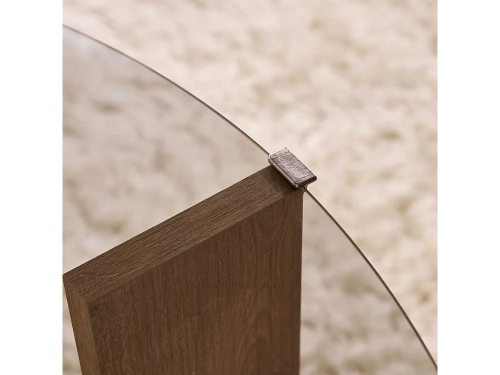 Table basse ronde en verre Clara