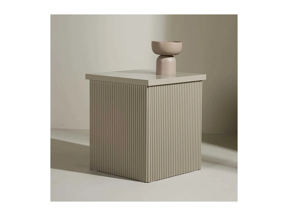 Table d'Appoint Design "Lenox" 45cm Beige