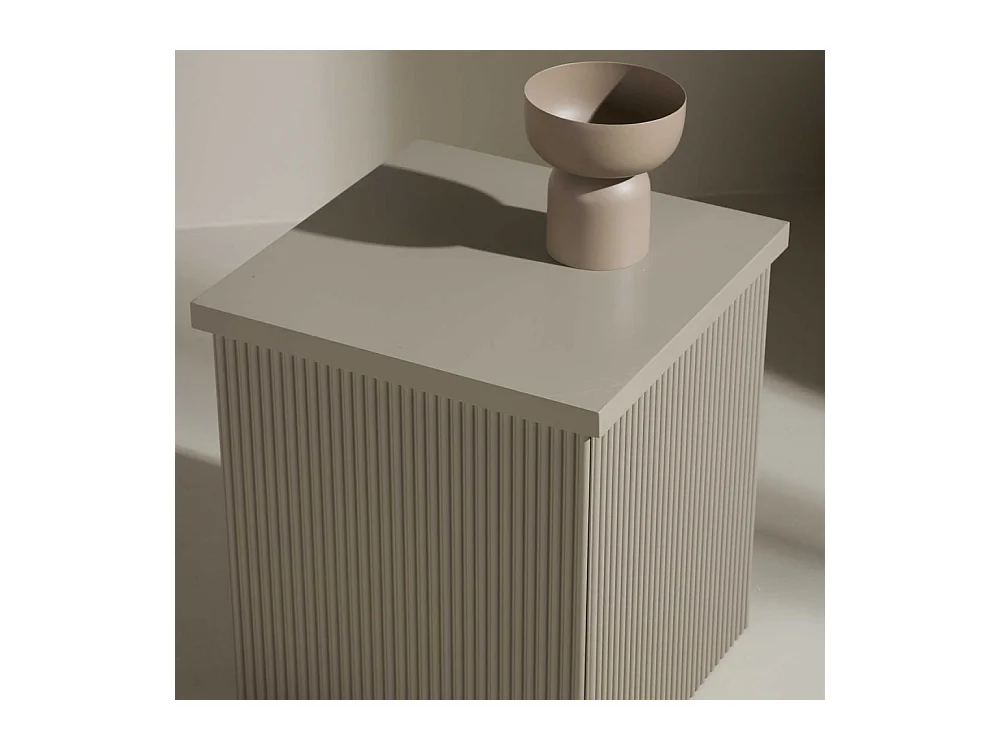 Table d'Appoint Design "Lenox" 45cm Beige