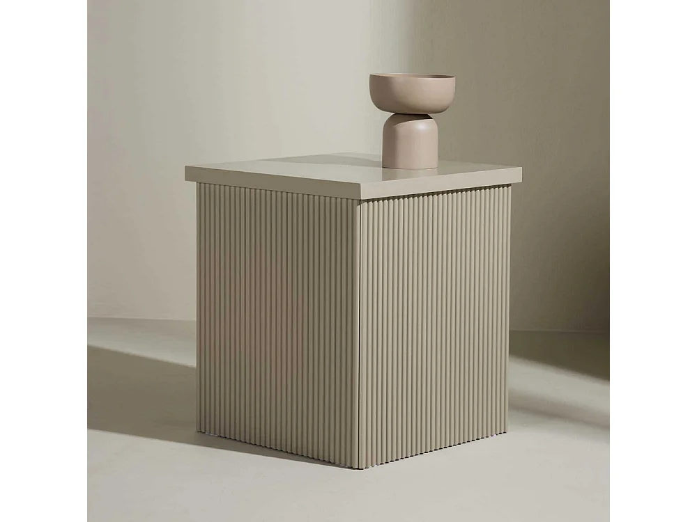 Table d'Appoint Design "Lenox" 45cm Beige