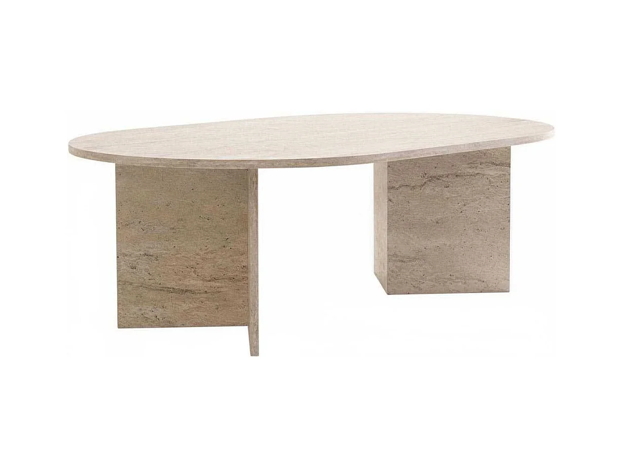 Table basse ovale en aggloméré Oscar