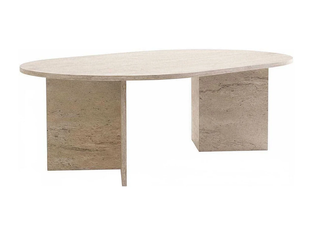 Table basse ovale en aggloméré Oscar