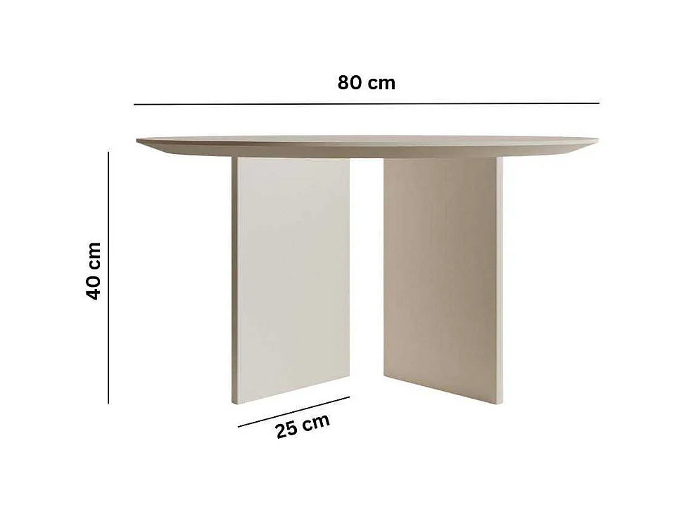 Table basse ronde 80 cm en aggloméré Leo