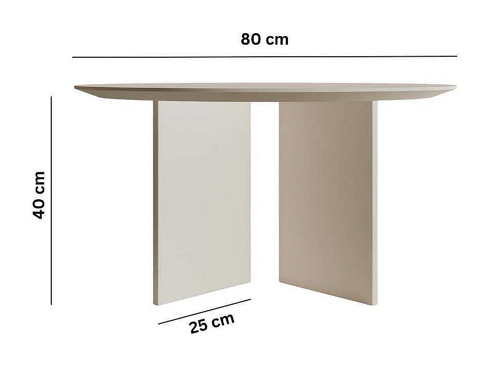 Table basse ronde 80 cm en aggloméré Leo