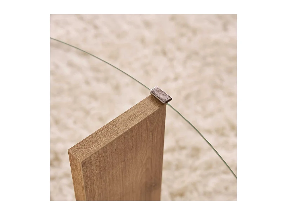 Table basse ronde en verre Clara