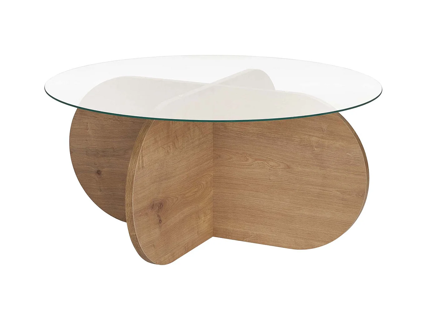 Table basse ronde en verre Aeris