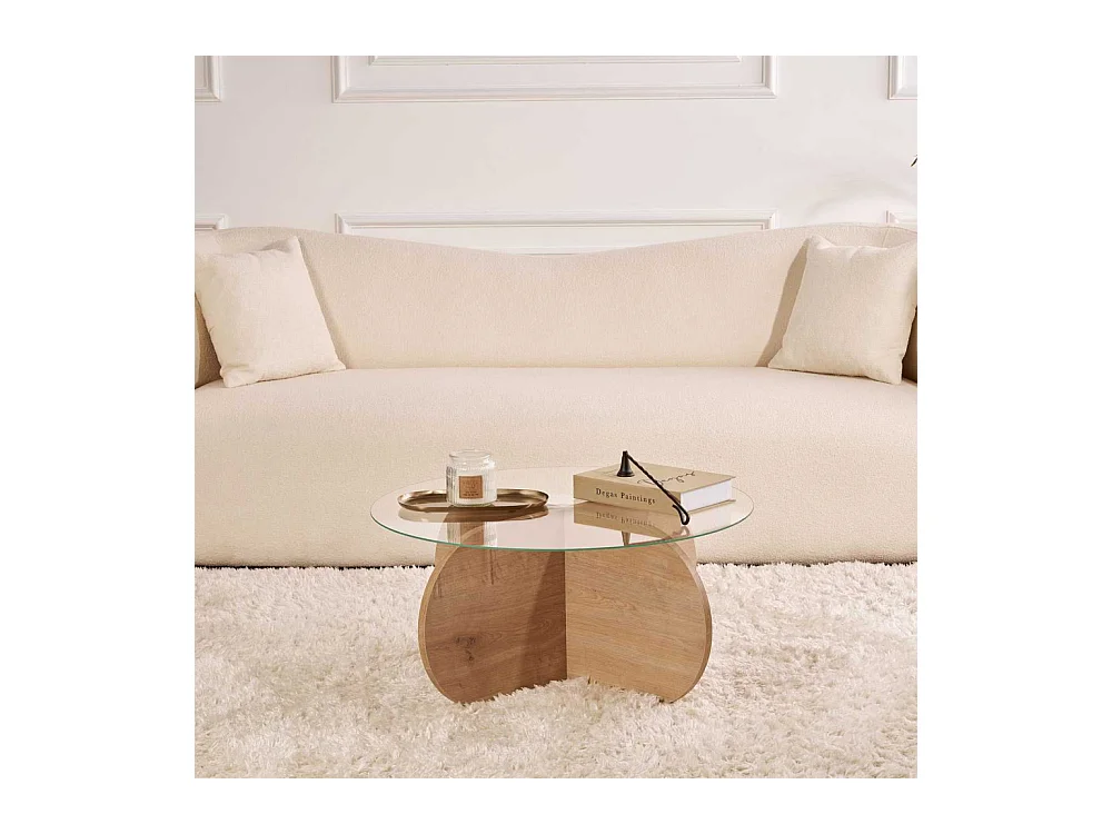Table basse ronde en verre Aeris