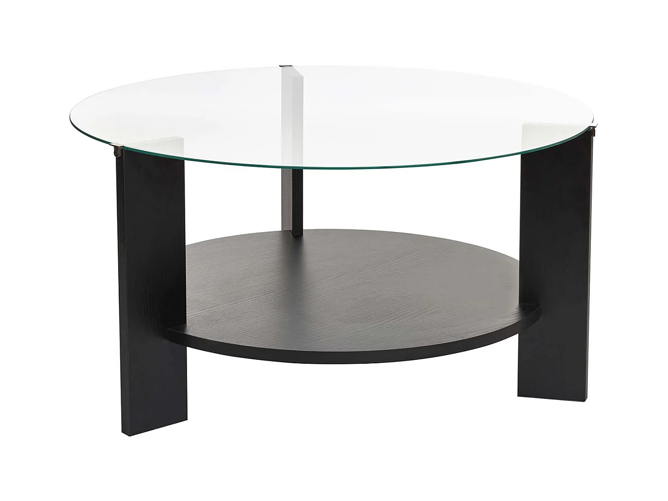 Table basse ronde en verre Clara
