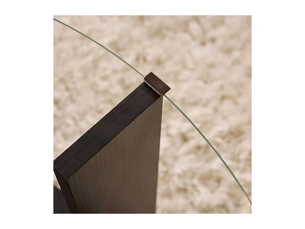 Table basse ronde en verre Clara