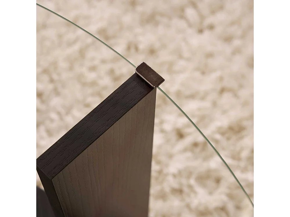 Table basse ronde en verre Clara