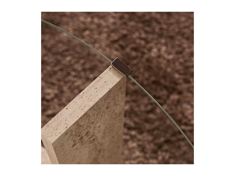 Table basse ronde en verre Clara