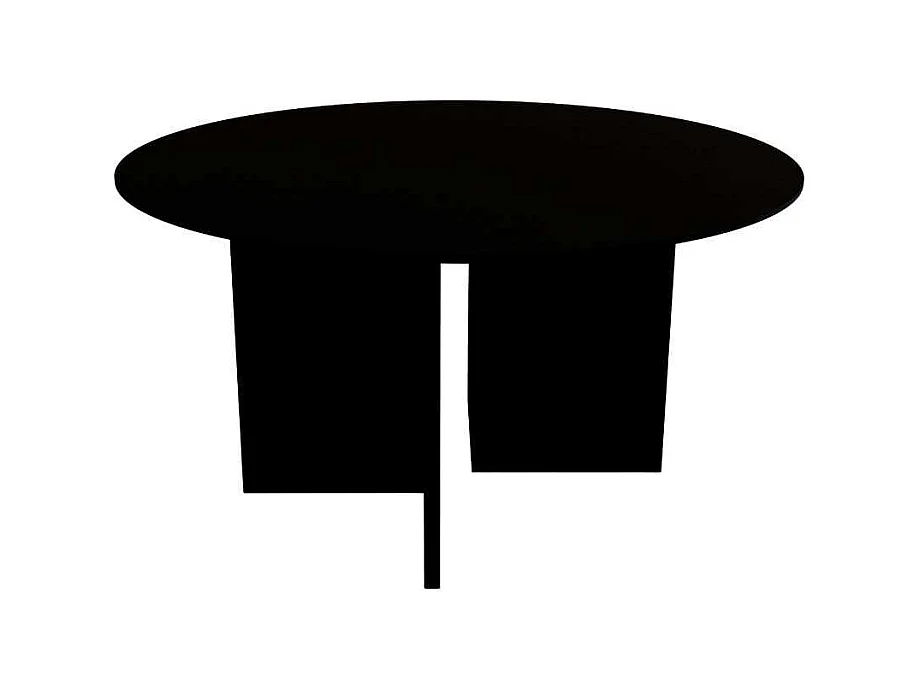 Table basse ronde 80 cm en aggloméré Leo