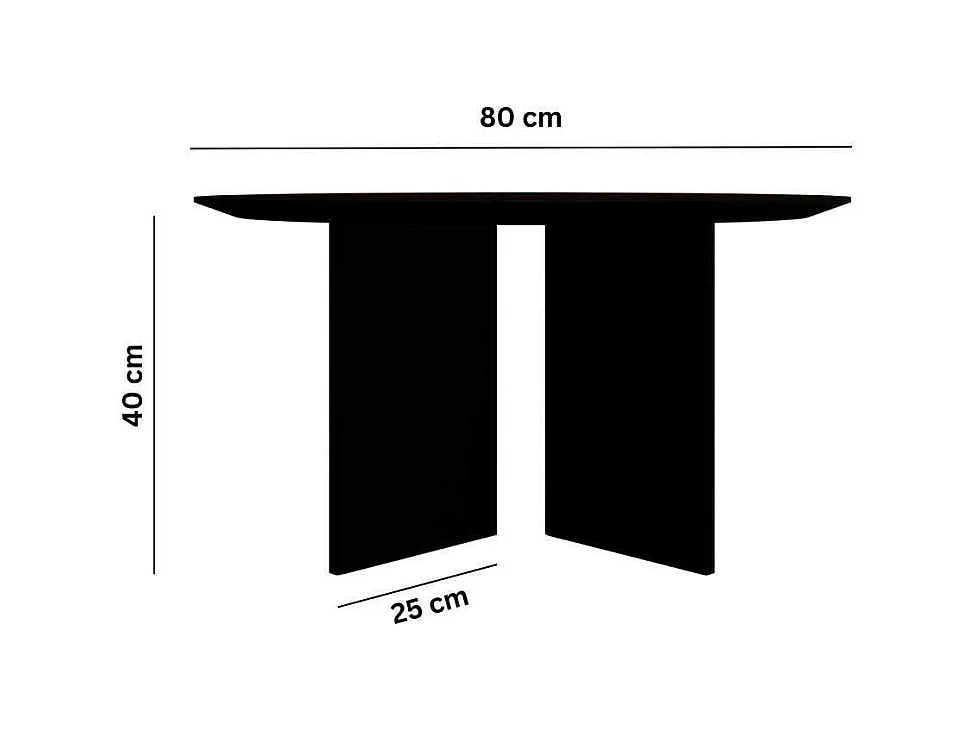 Table basse ronde 80 cm en aggloméré Leo