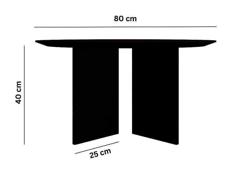 Table basse ronde 80 cm en aggloméré Leo