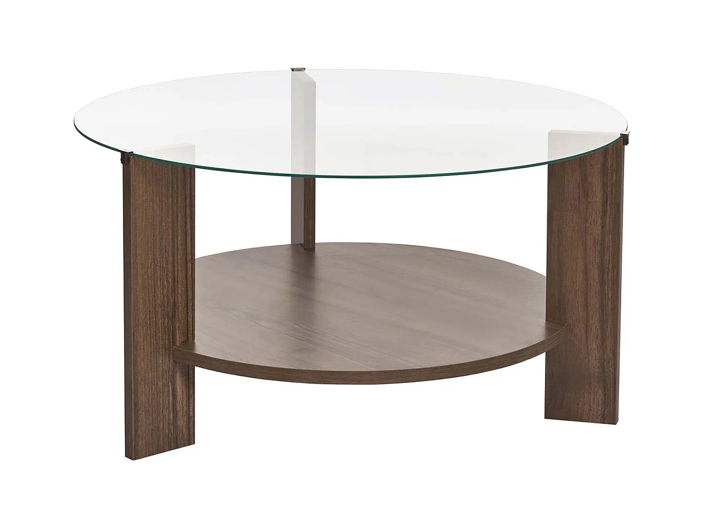 Table basse ronde en verre Clara