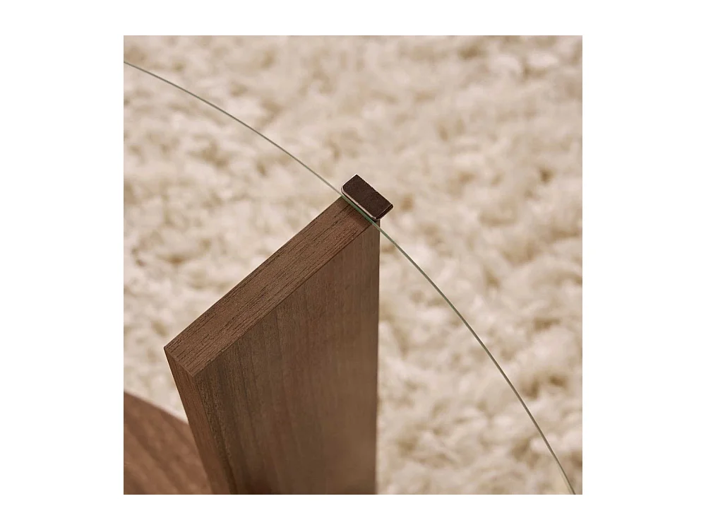 Table basse ronde en verre Clara