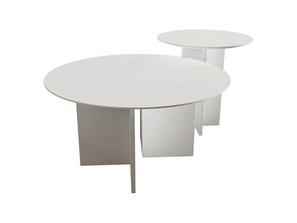 Ensemble de 2 tables en aggloméré Leo