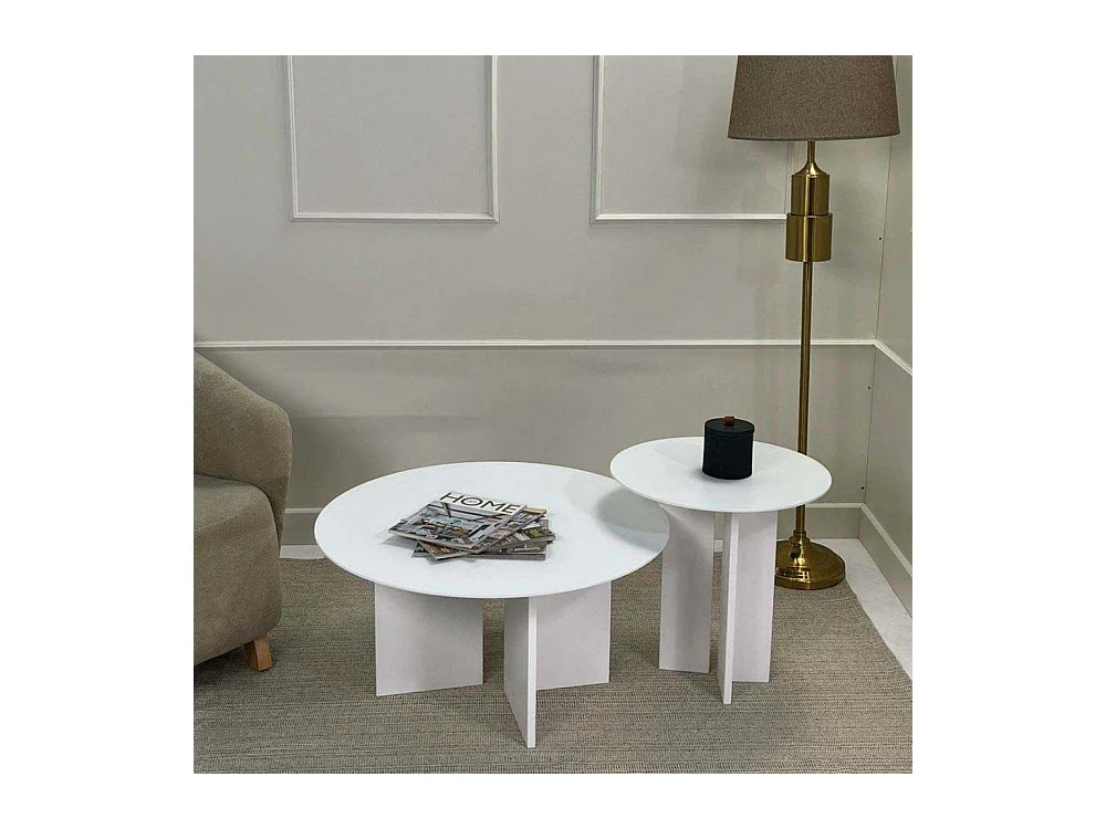 Ensemble de 2 tables en aggloméré Leo