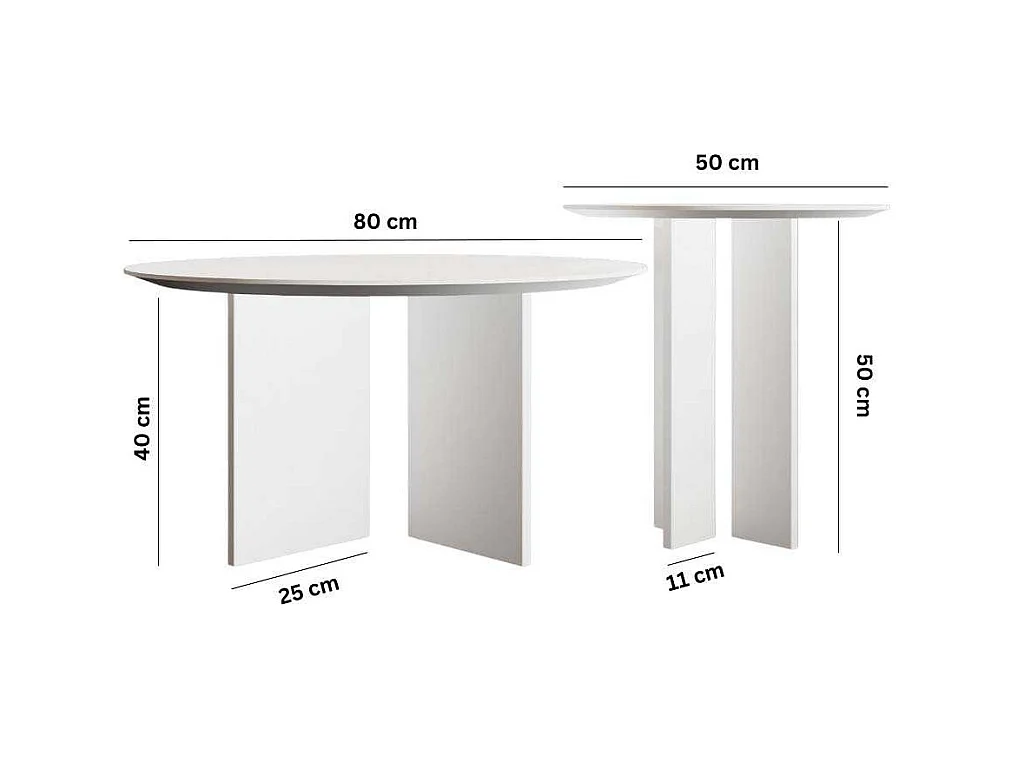 Ensemble de 2 tables en aggloméré Leo