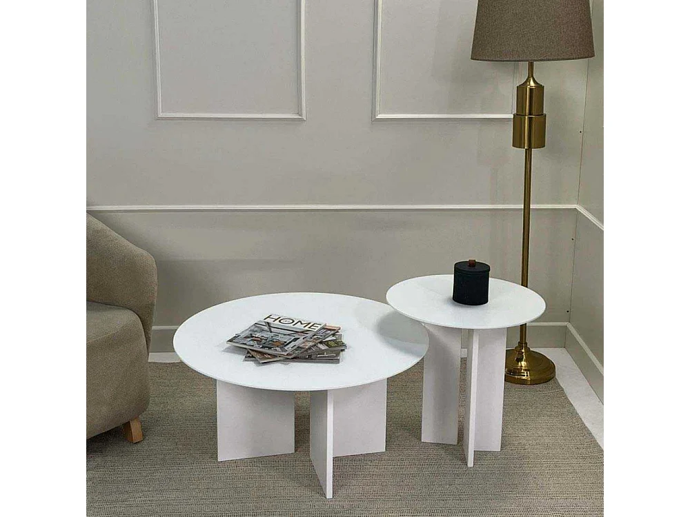 Ensemble de 2 tables en aggloméré Leo