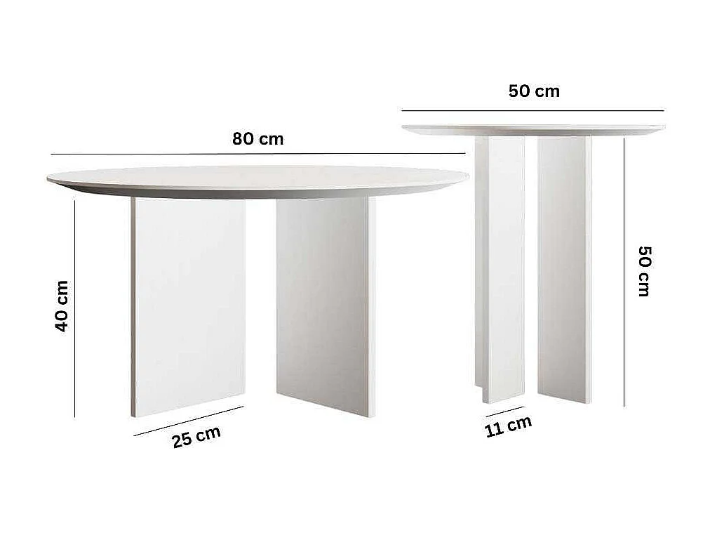 Ensemble de 2 tables en aggloméré Leo