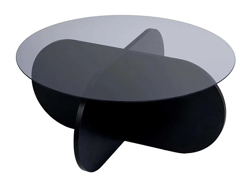 Table basse ronde en verre Aeris