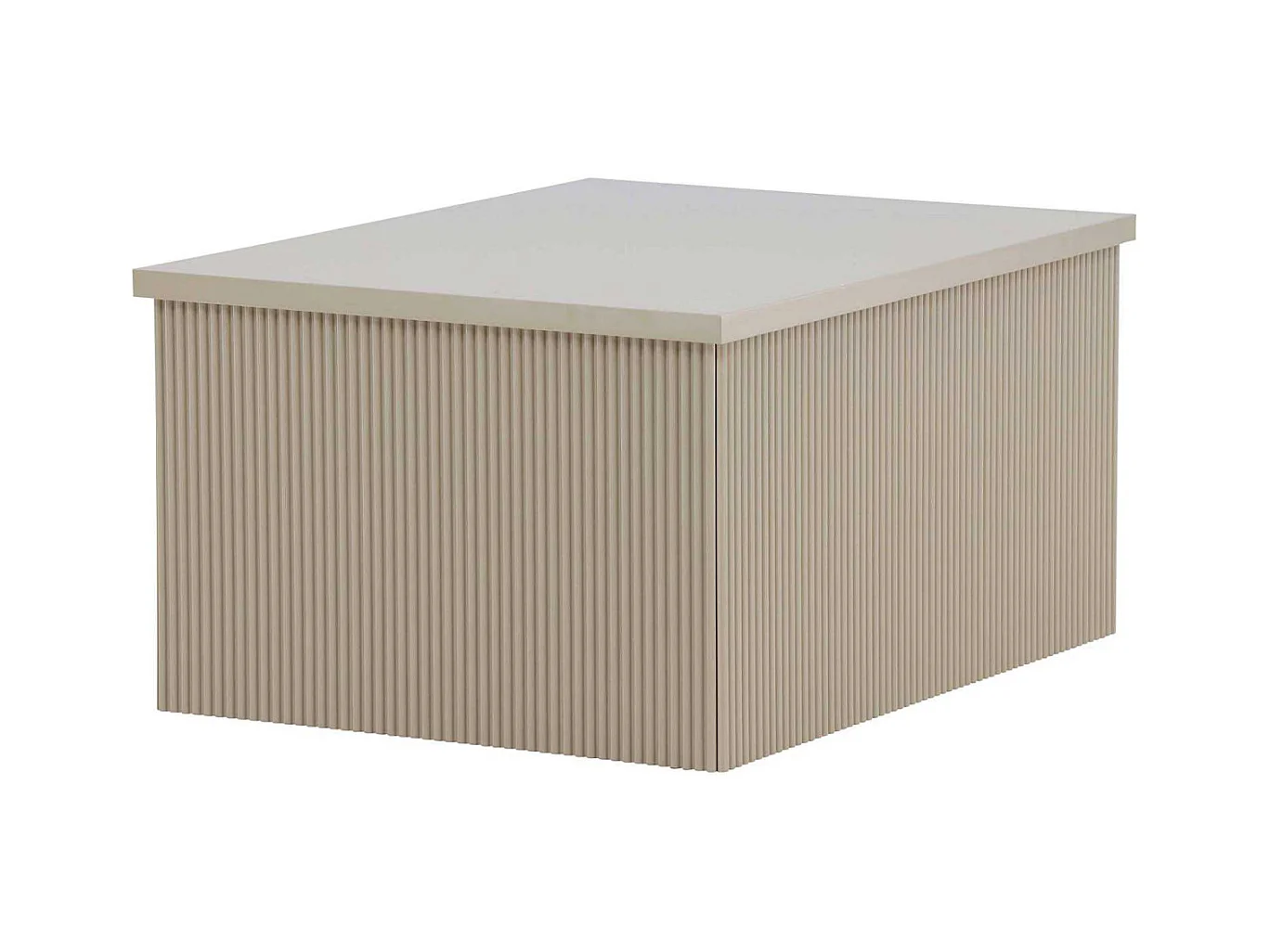 Table Basse Nervurée "Lenox" 80cm Beige