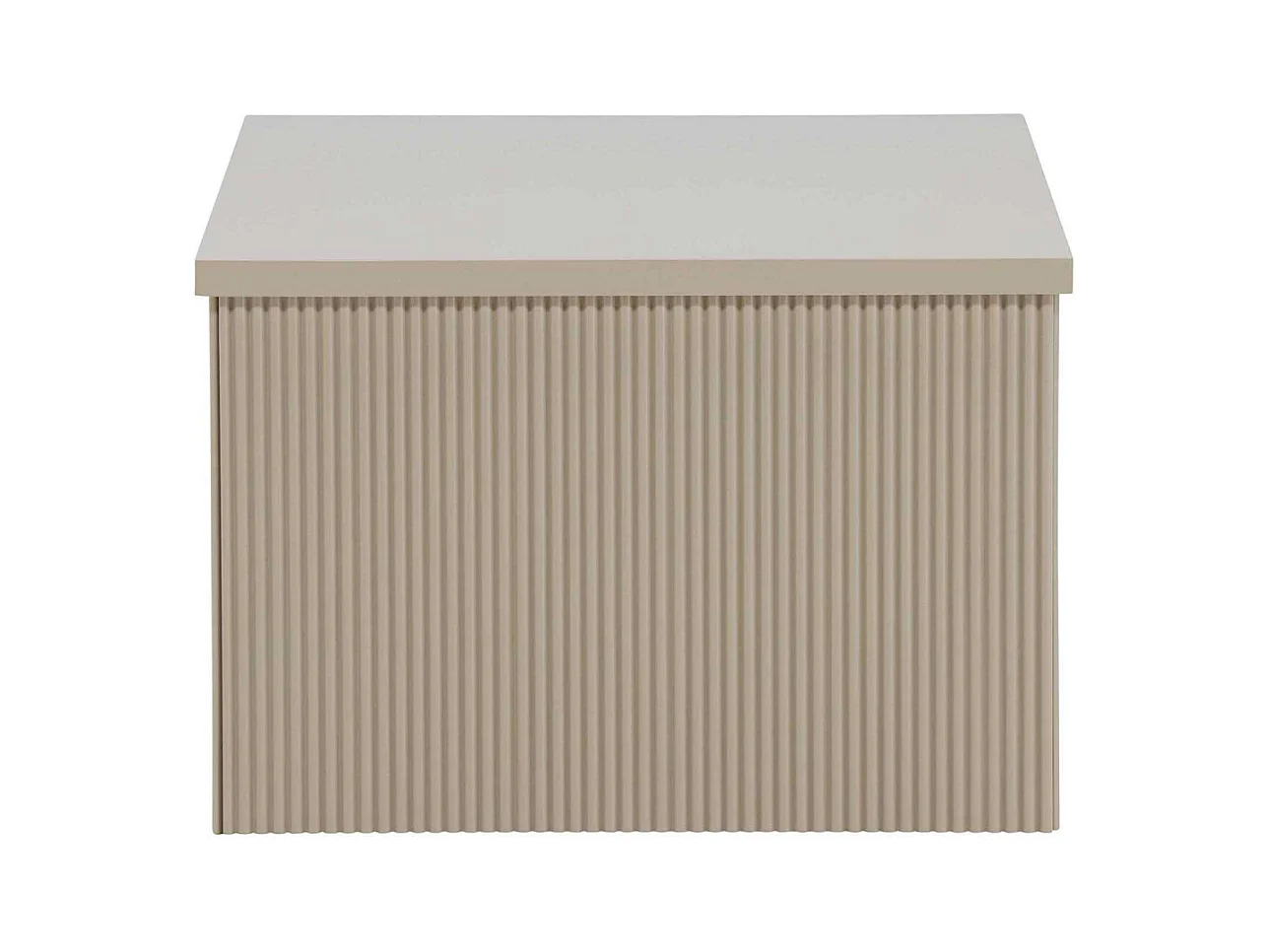 Table Basse Nervurée "Lenox" 80cm Beige