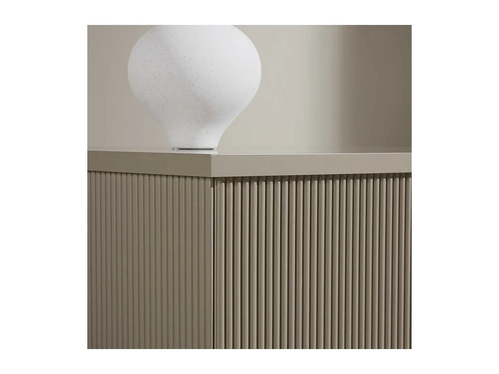 Table Basse Nervurée "Lenox" 80cm Beige