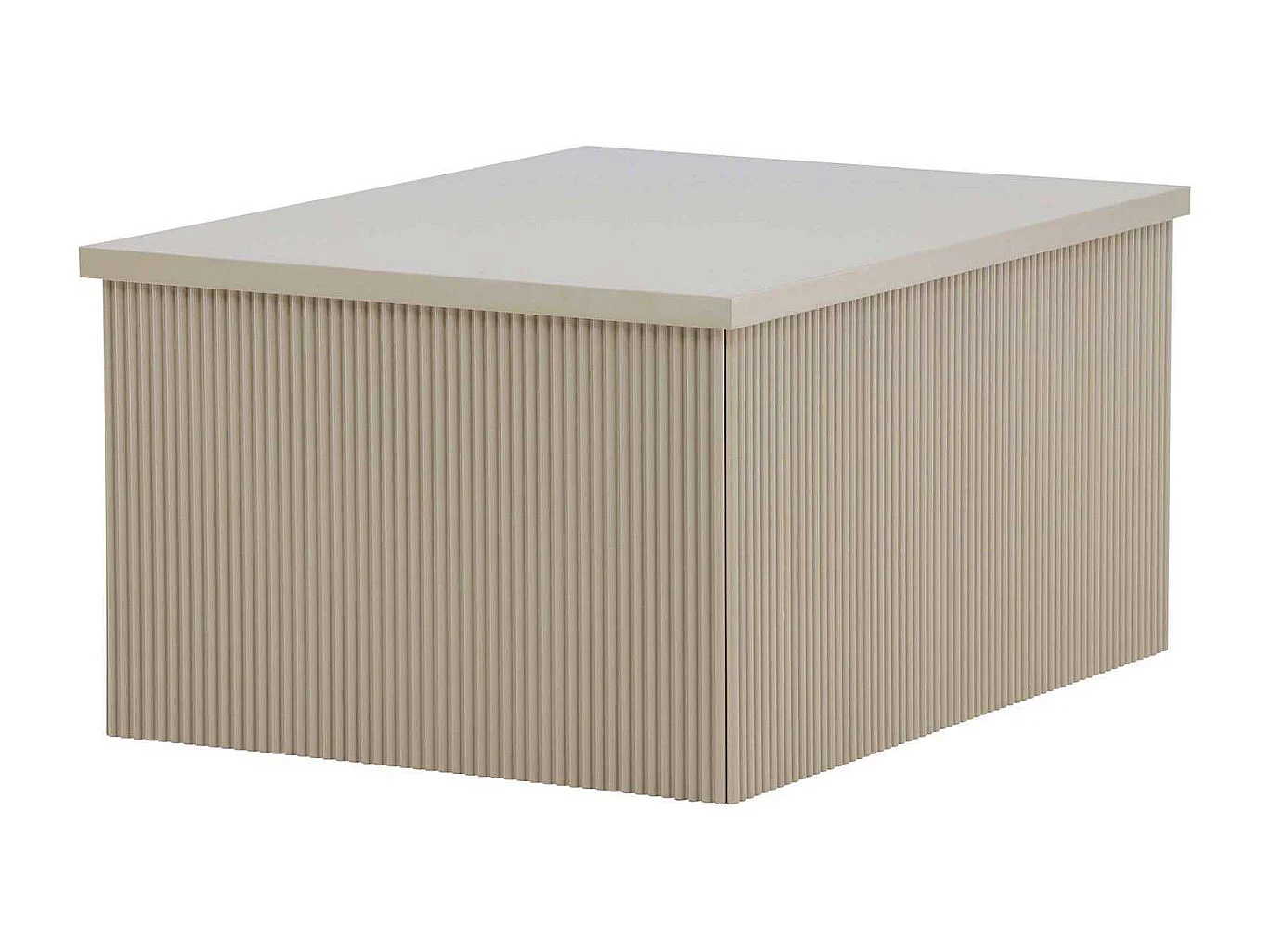 Table Basse Nervurée "Lenox" 80cm Beige