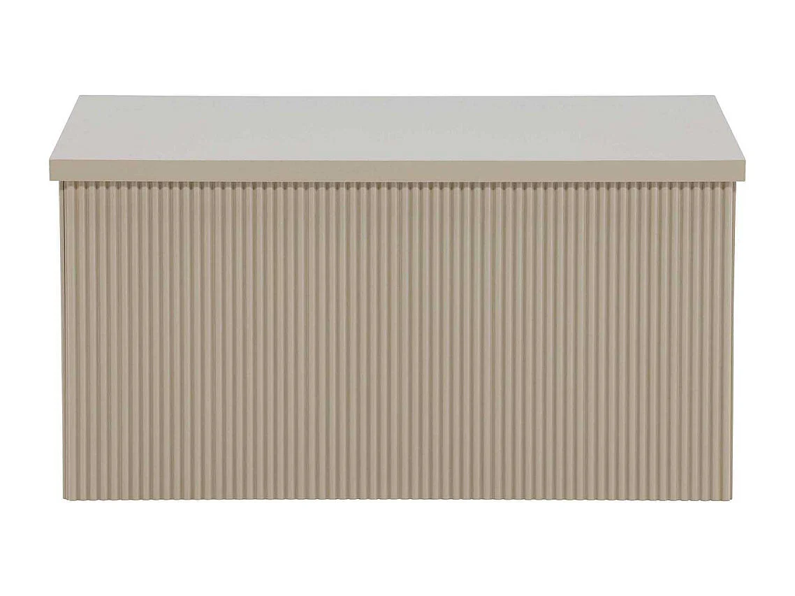 Table Basse Nervurée "Lenox" 80cm Beige