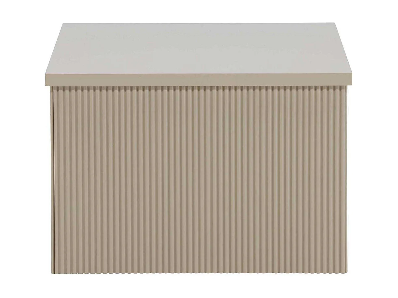 Table Basse Nervurée "Lenox" 80cm Beige