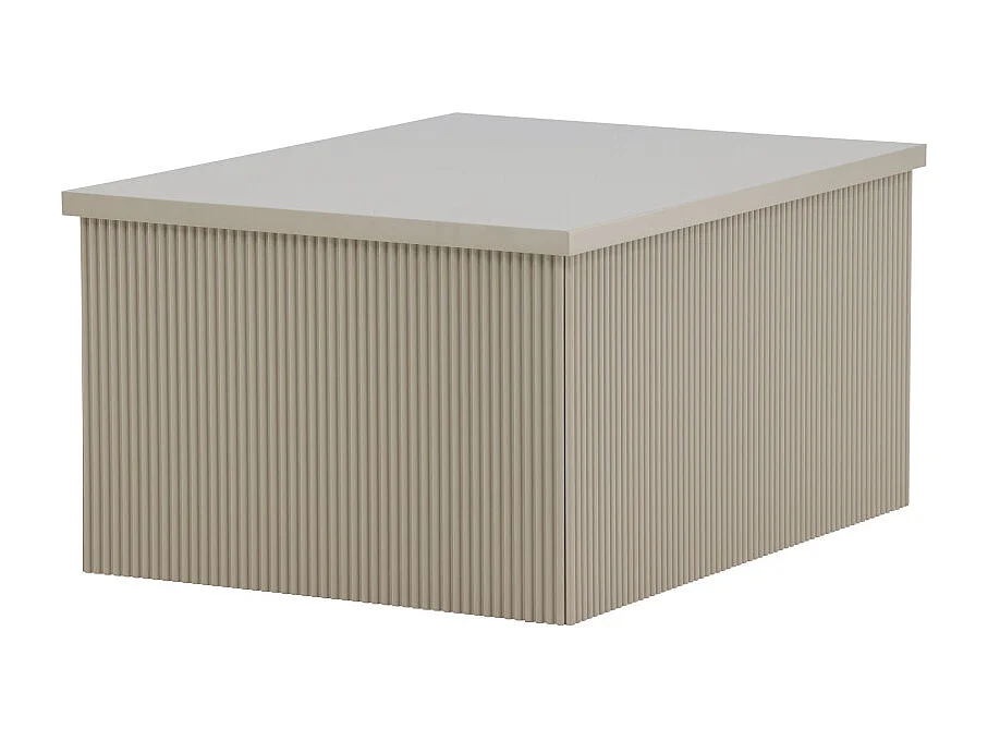 Table Basse Nervurée "Lenox" 80cm Beige