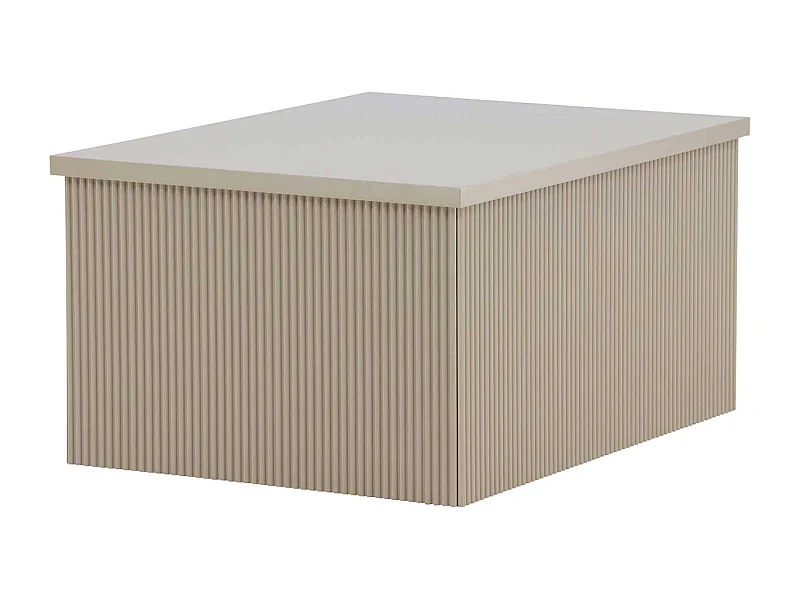 Table Basse Nervurée "Lenox" 80cm Beige