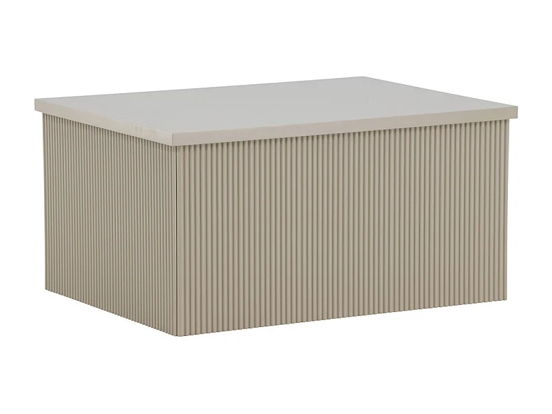 Table Basse Nervurée "Lenox" 80cm Beige