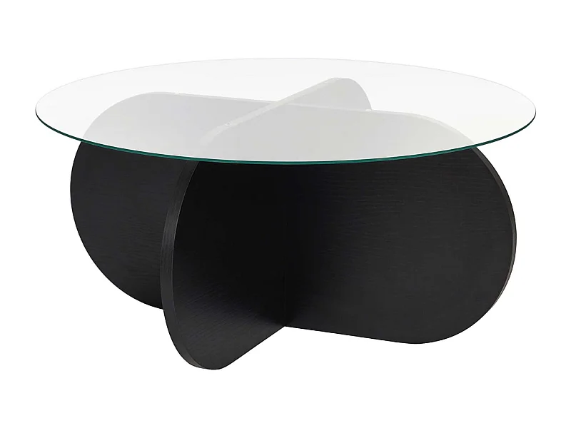 Table basse ronde en verre Aeris