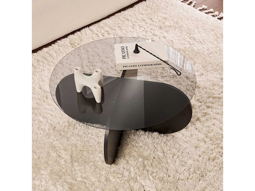 Table basse ronde en verre Aeris