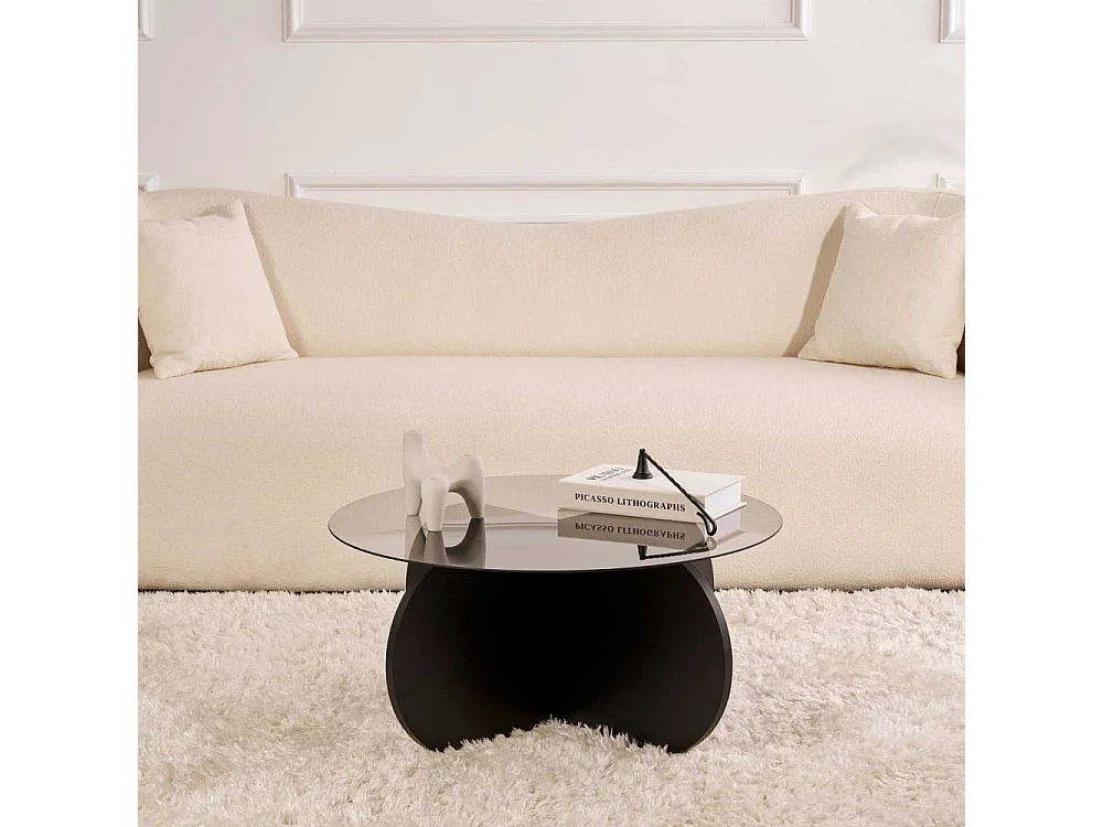 Table basse ronde en verre Aeris