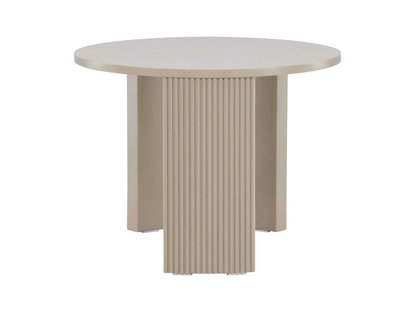 Table Basse Nervurée "Bristol" 60cm Beige