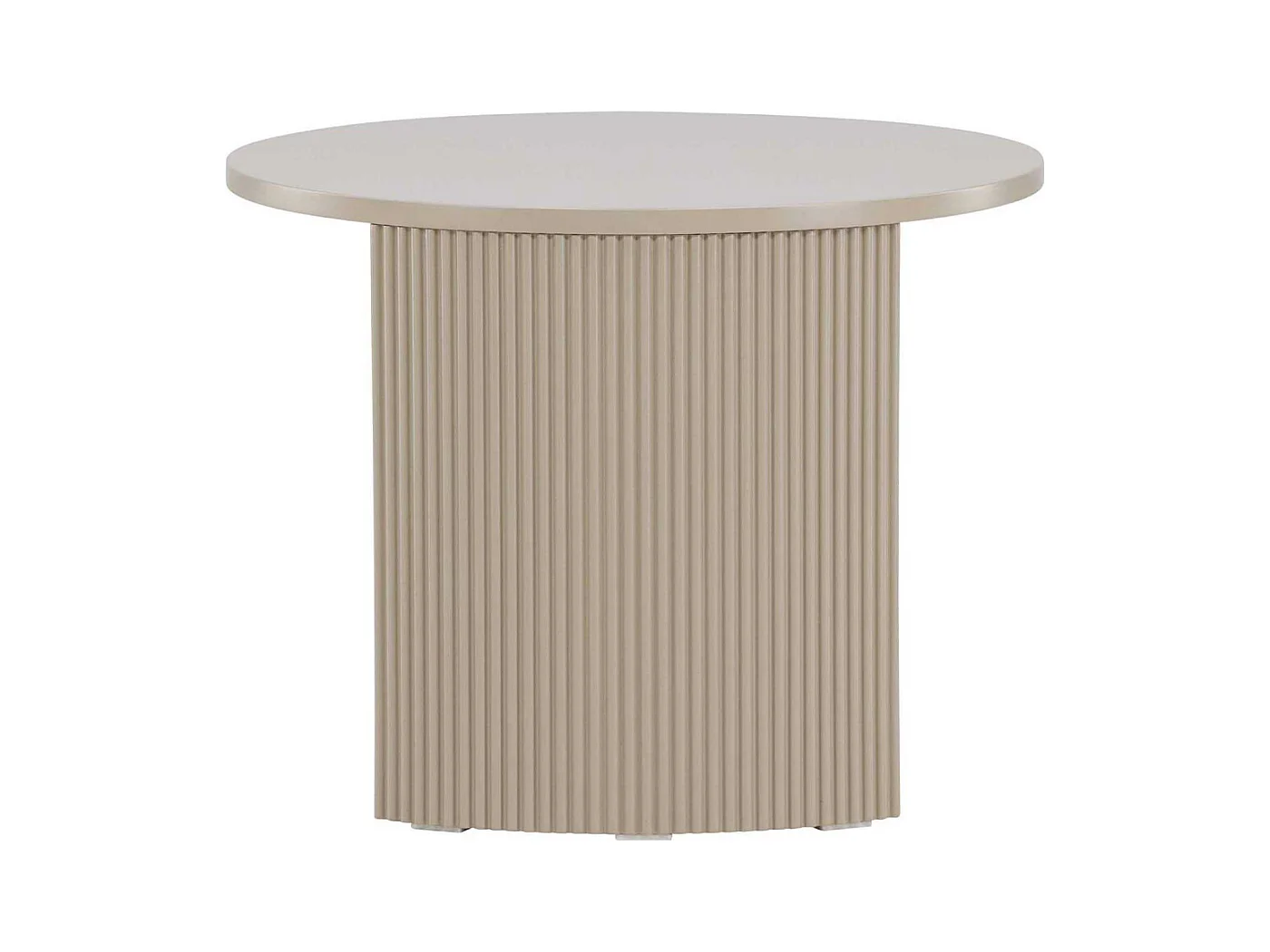 Table Basse Nervurée "Bristol" 60cm Beige