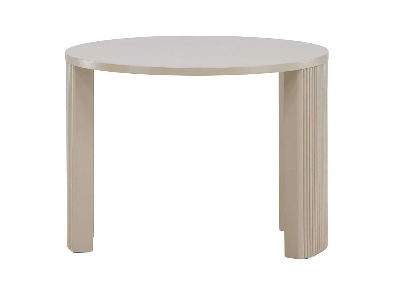 Table Basse Nervurée "Bristol" 60cm Beige