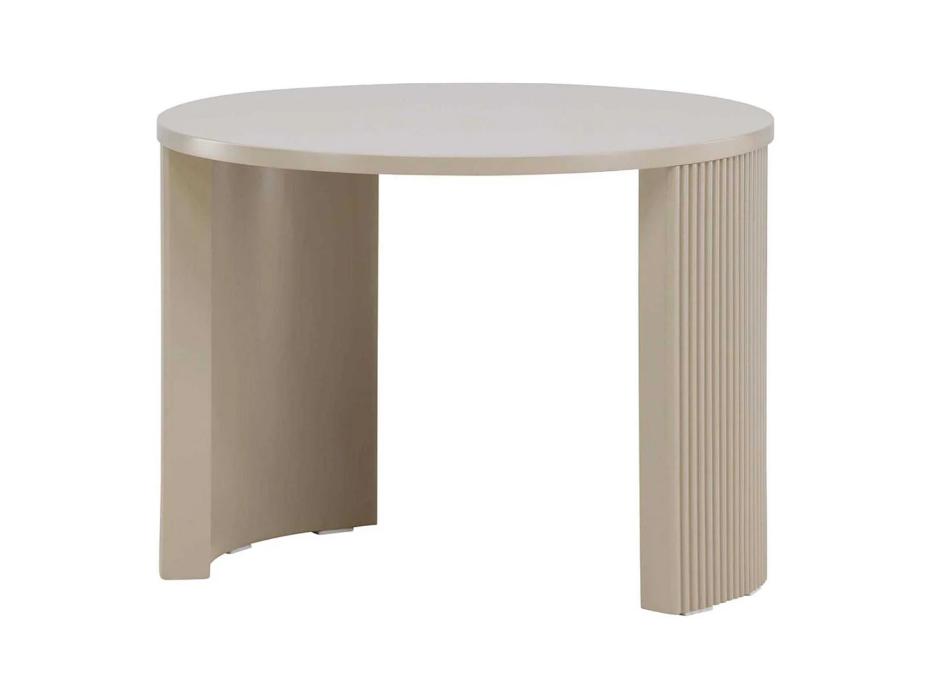 Table Basse Nervurée "Bristol" 60cm Beige