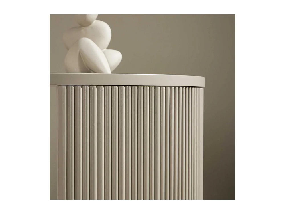 Table Basse Nervurée "Bristol" 60cm Beige