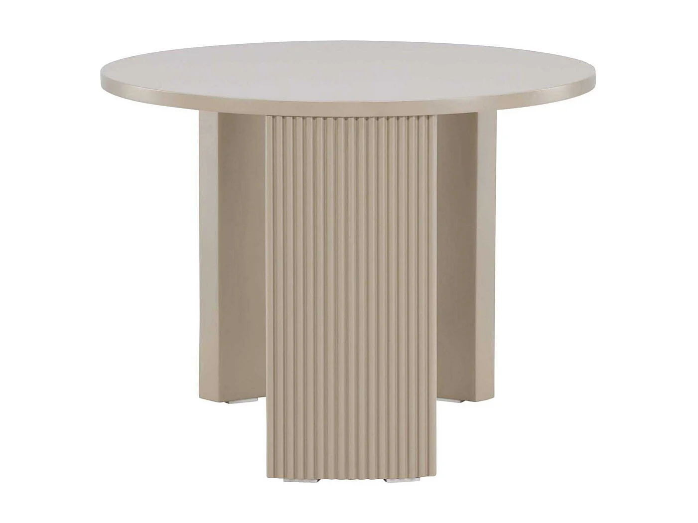 Table Basse Nervurée "Bristol" 60cm Beige