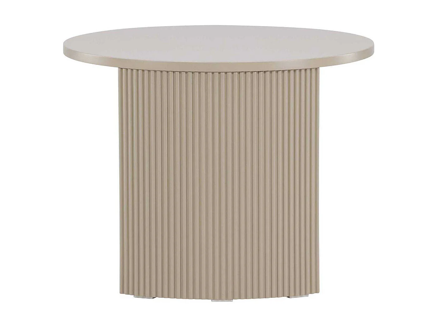 Table Basse Nervurée "Bristol" 60cm Beige