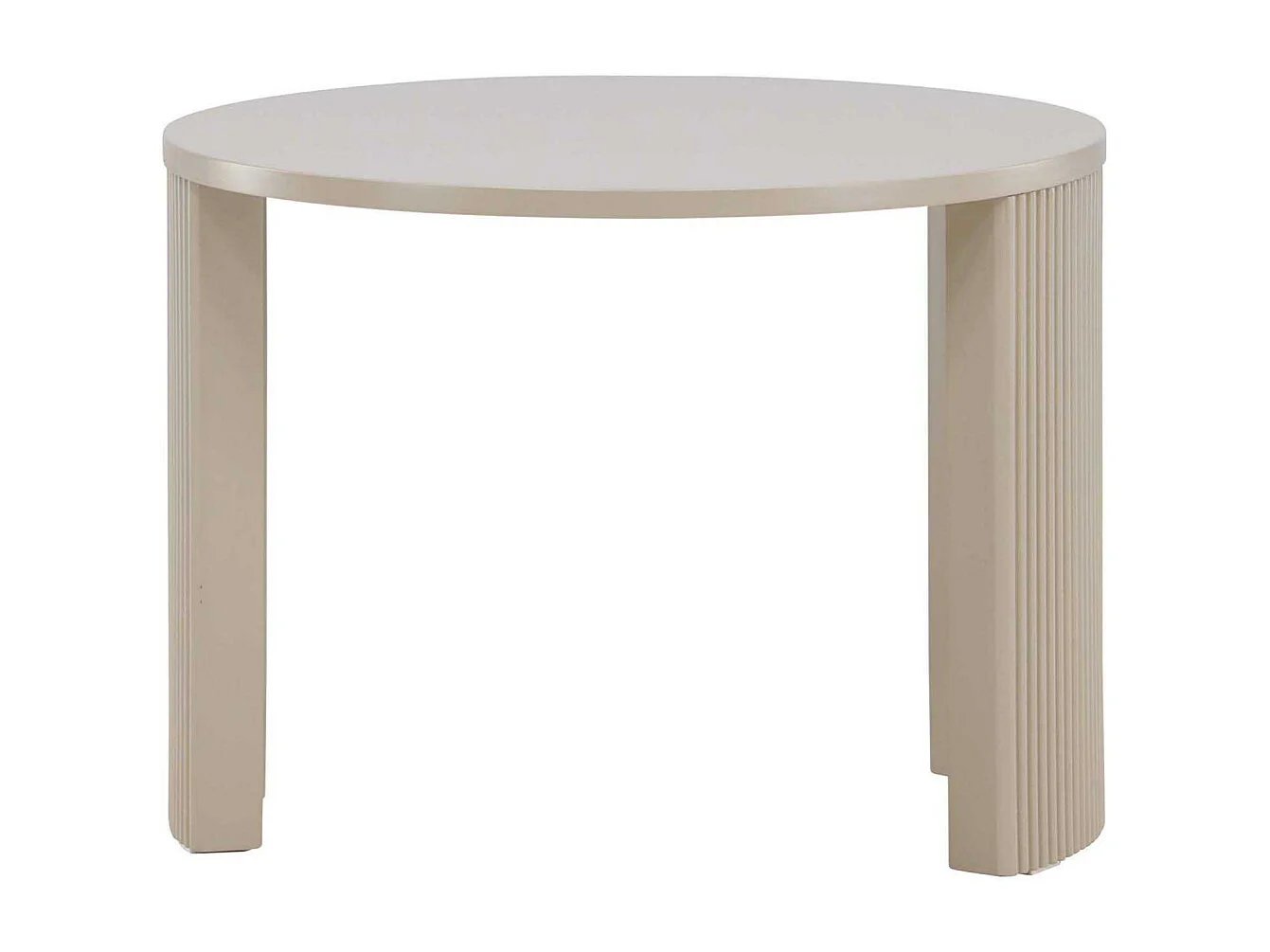Table Basse Nervurée "Bristol" 60cm Beige