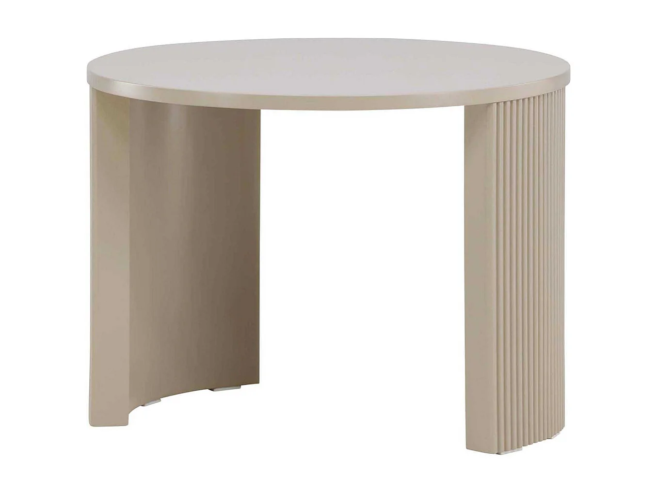 Table Basse Nervurée "Bristol" 60cm Beige