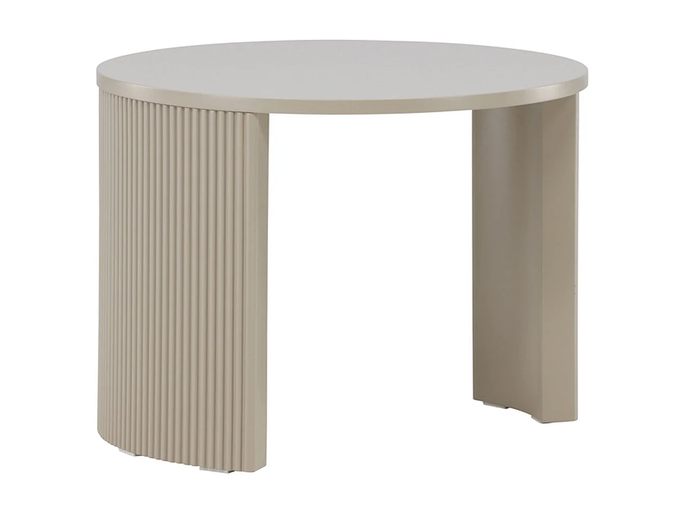 Table Basse Nervurée "Bristol" 60cm Beige