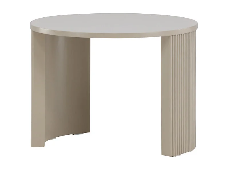 Table Basse Nervurée "Bristol" 60cm Beige