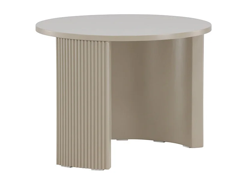 Table Basse Nervurée "Bristol" 60cm Beige